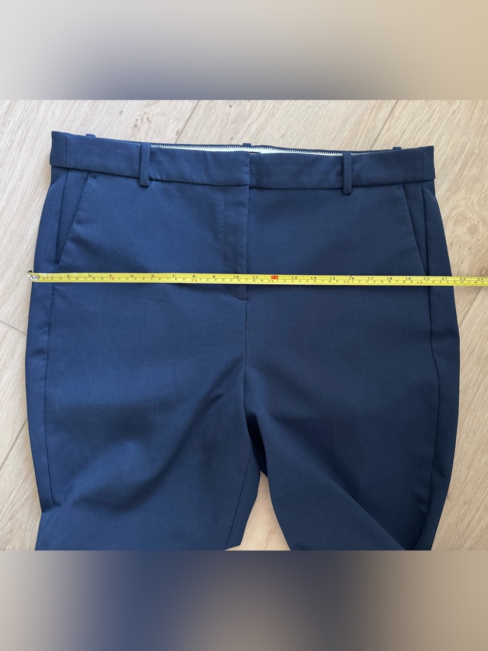 J. Crew Women’s Navy Blue Cameron Slim Cropped Pants 16 Tall Carreman Fabric - Picture 11 of 16
